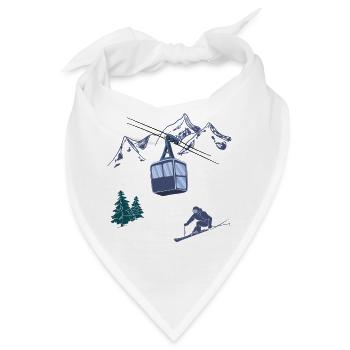 Skiszene Skilift Resort Wintersport - Bandana - Weiß - Vorne