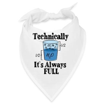 Technisch ist es immer voll - Funny Science - Bandana - Weiß - Vorne