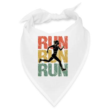 Run Run Run Vintage Runner Mädchen - Bandana - Weiß - Vorne