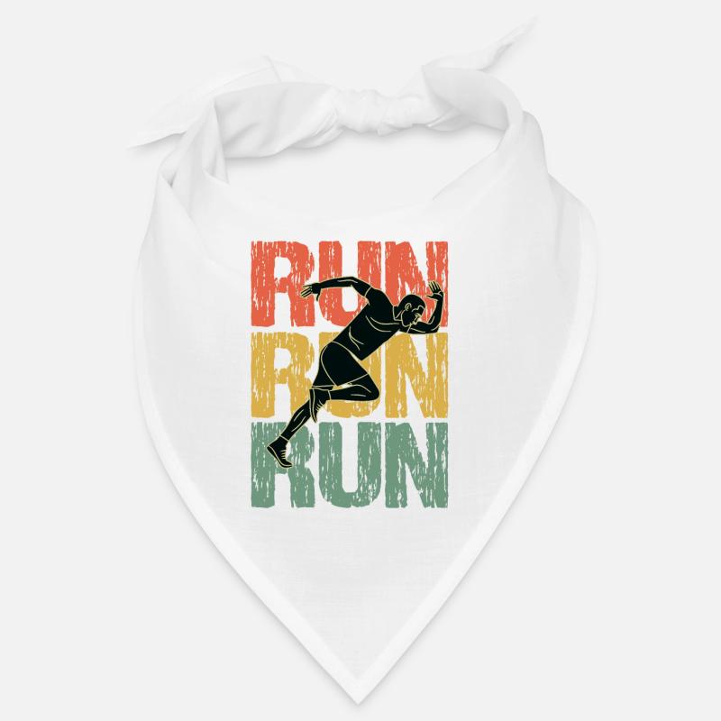 Run Run Run Vintage Running Guy - Bandana - blanc