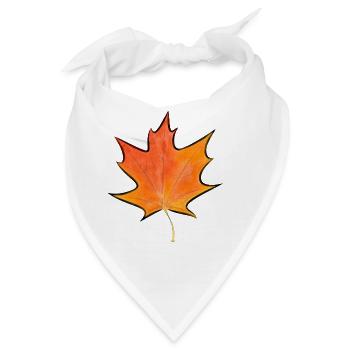 Ahornblatt - Bandana - Weiß - Vorne