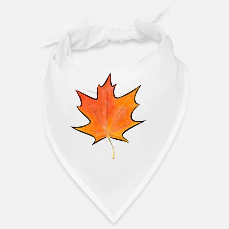 Maple leaf - Bandana - white