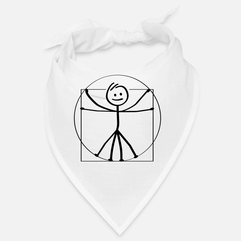 Vitruvius and Vitruviusman. Leonardo da Vinci. Bandana