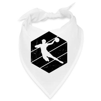 Handball Kinder Vintage Handballer Handballspieler - Bandana - Weiß - Vorne