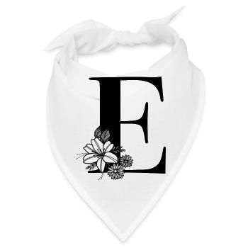 Buchstabe E - Bandana - Weiß - Vorne