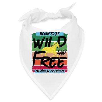 Geboren um Wild zu sein - Bandana - Weiß - Vorne
