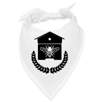 Bienenhaus oder Bienennest - Bandana - Weiß - Vorne