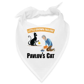 Pawlows Katze wenig bekannt Versagen Lustige Psychologie - Bandana - Weiß - Vorne