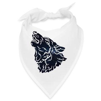 Wolf silhouette Galaxy - Bandana - Weiß - Vorne