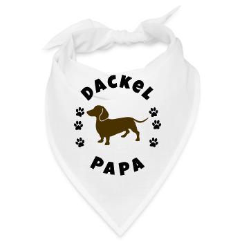 Dackel Papa - Bandana - Weiß - Vorne