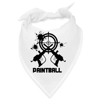 Paintball-Ziel mit zwei Kanonen - Bandana - Weiß - Vorne