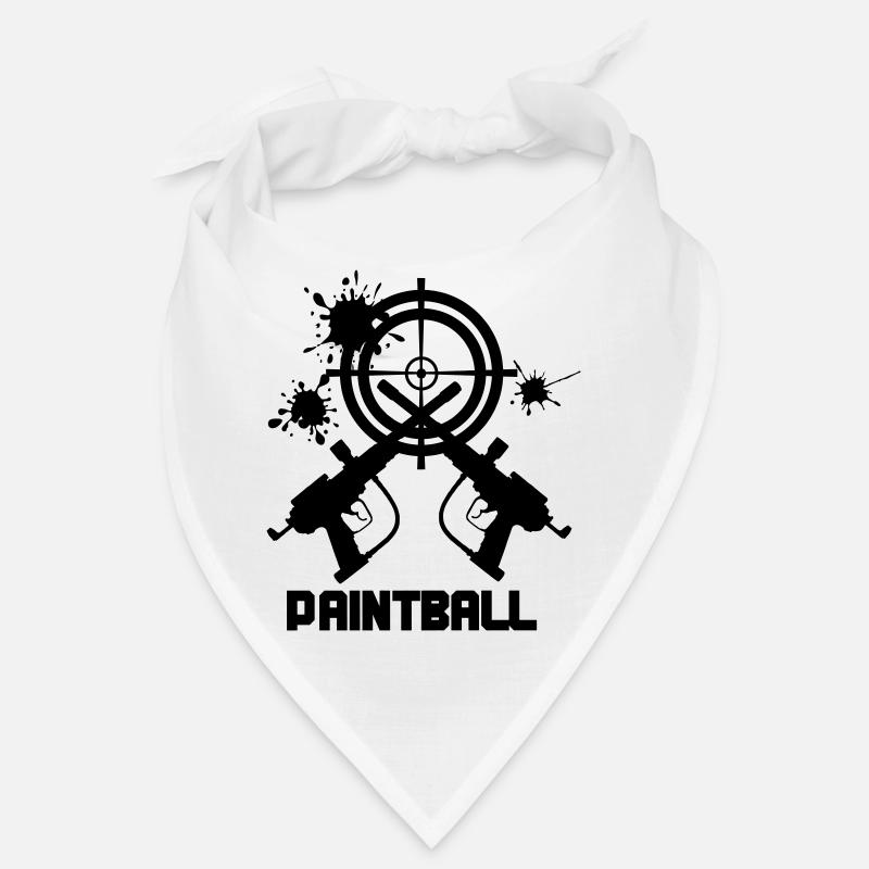 Paintball target with two guns Bandana