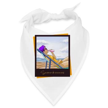 Urlaubs-Souvenir - Bandana - Weiß - Vorne
