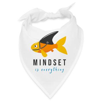 Mindset ist alles - Bandana - Weiß - Vorne
