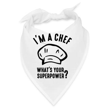 Chefkoch Superpower - Bandana - Weiß - Vorne