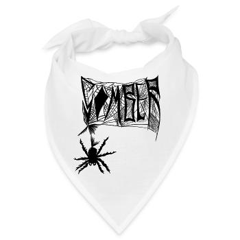 Grafikmarke Somber Spider Web Farbe Schwarz - Bandana - Weiß - Vorne