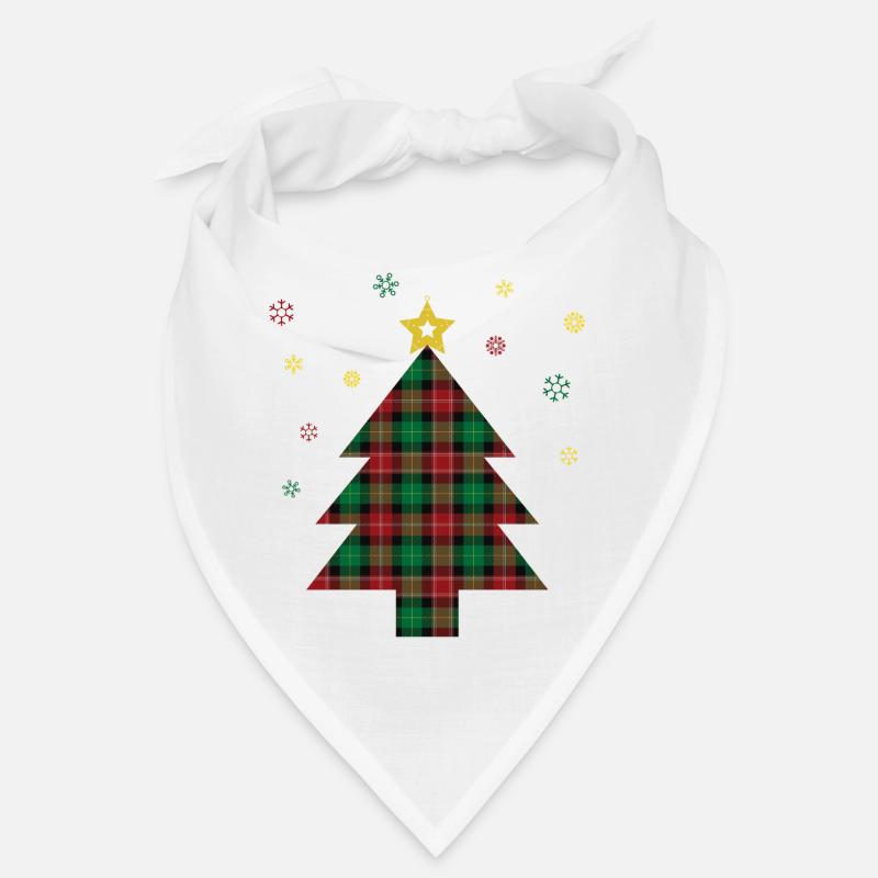 Karierter Weihnachtsbaum Bandana