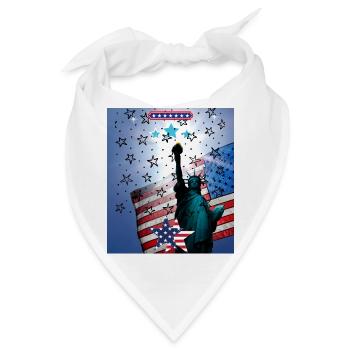 Freiheitsstatue, USA - Bandana - Weiß - Vorne