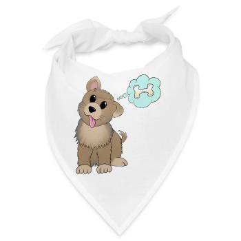7 1 Floof woof blank - Bandana - Weiß - Vorne