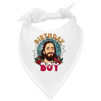 Lustiger Jesus Christus Das Geburtstagskind Weihnachten - Bandana - Weiß - Vorne