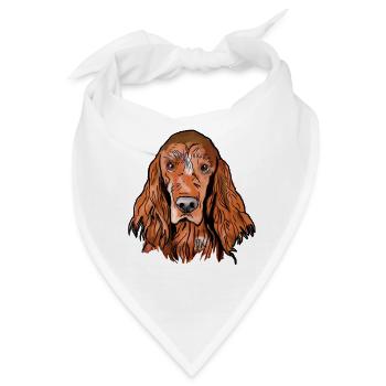 Irish Setter - Bandana - Weiß - Vorne