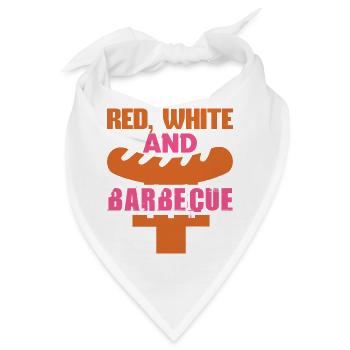 ROT-WEISSER GRILL LUSTIG - Bandana - Weiß - Vorne