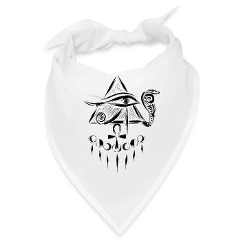 Horus Auge Horusauge - Bandana - Weiß - Vorne