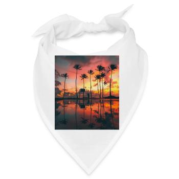 Fesselnde Sonnenuntergänge: Schönheit der Natur auf dem Display - Bandana - Weiß - Vorne