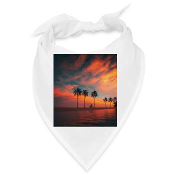 Fesselnde Sonnenuntergänge: Schönheit der Natur auf dem Display - Bandana - Weiß - Vorne