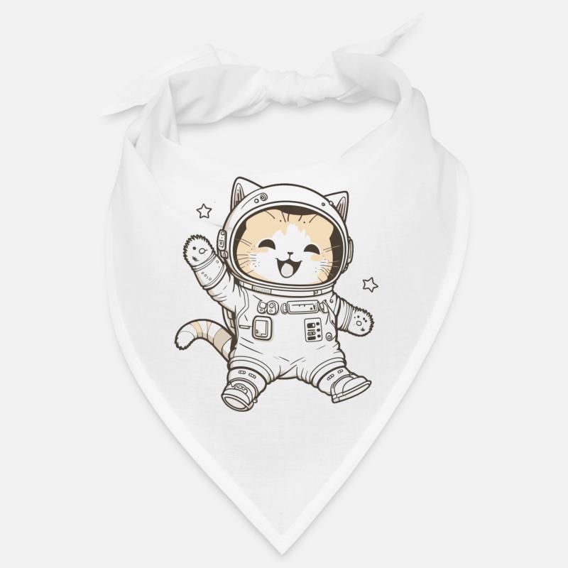 Kawaii mignon Happy Astronaut Cat Bandana