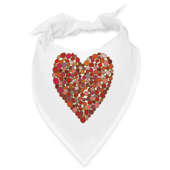 bubble herz - Bandana - Weiß - Vorne