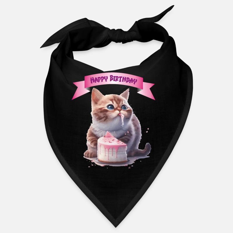 Happy Birthday Kitten Gift Bandana