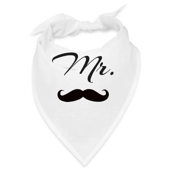 MR. MISTER MANN BART - Bandana - Weiß - Vorne