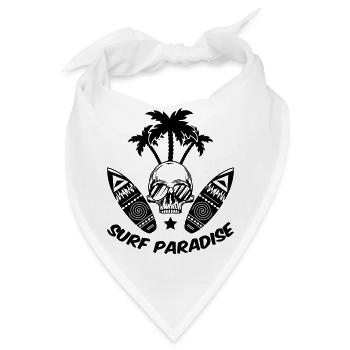 surf paradise - Bandana - Weiß - Vorne
