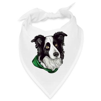Border Collie - Bandana - Weiß - Vorne