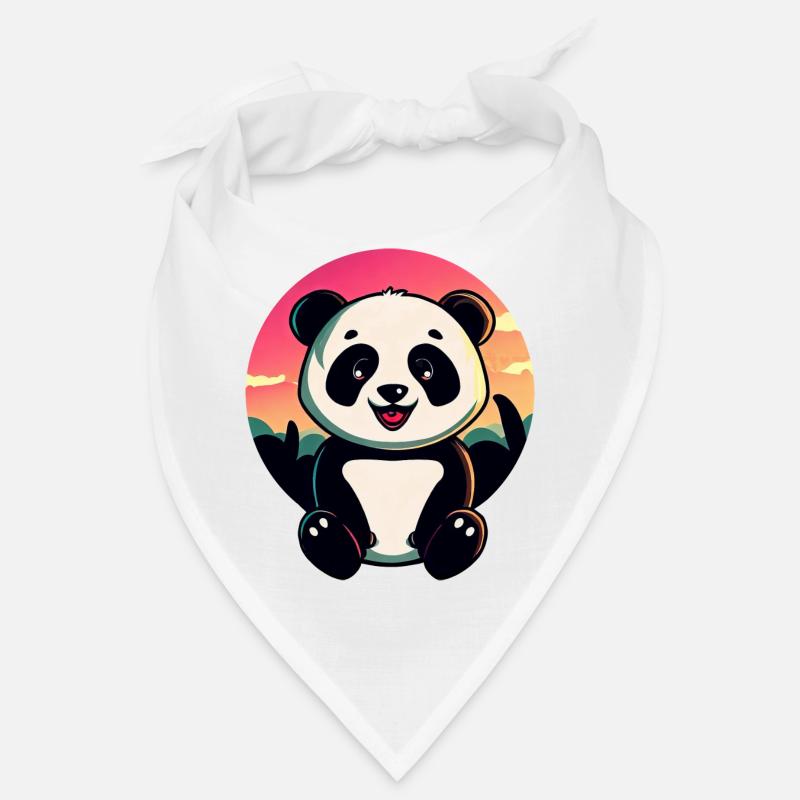 Cute Panda Sunset Design Bandana