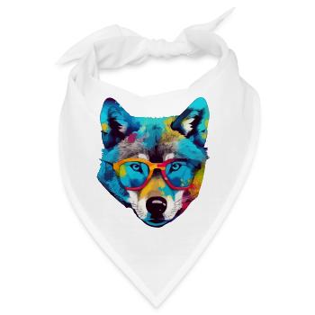Bil der Brillenwolf - Bandana - Weiß - Vorne