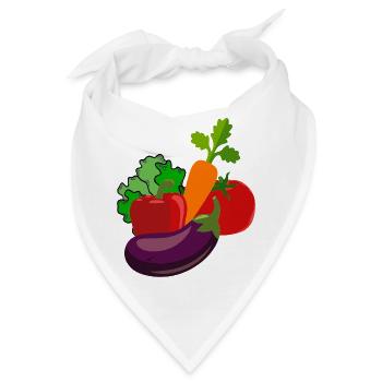 Gesunde Ernährung - Bandana - Weiß - Vorne