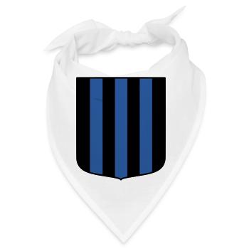 Dunkelblau - Bandana - Weiß - Vorne