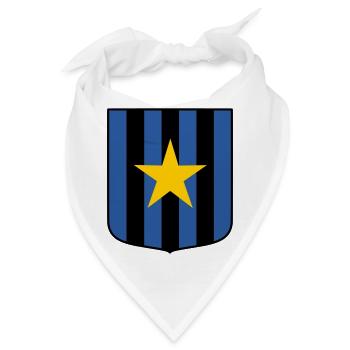 Dunkelblau - Bandana - Weiß - Vorne