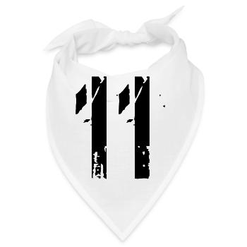 11 Zahl 11 Jahre - Bandana - Weiß - Vorne