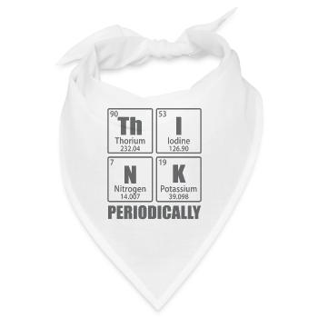 Periodisch denken - Elemente des Periodensystems - Bandana - Weiß - Vorne