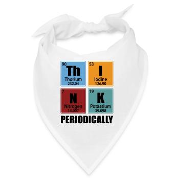 Periodisch denken - Elemente des Periodensystems - Bandana - Weiß - Vorne