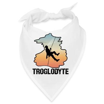 Troglodyte Lustige Höhlenforschung - Höhlenforscher Speläologie - Bandana - Weiß - Vorne