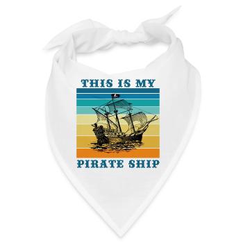 Das ist mein Piratenschiff - Bandana - Weiß - Vorne