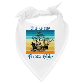 Das ist mein Piratenschiff - Bandana - Weiß - Vorne