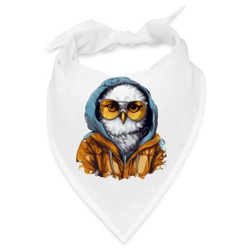 Streetstyle Schneeeule | Eulen-Liebhaber - Bandana - Weiß - Vorne