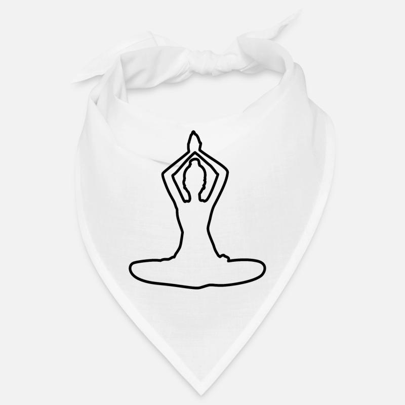 4 Yoga Padmasana oder Lotusblüte | Schwarzer Strich Bandana