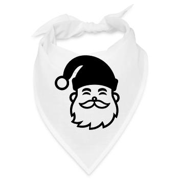 Kleiner Weihnachtsmann - Bandana - Weiß - Vorne