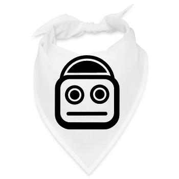 Kleiner Roboter - Bandana - Weiß - Vorne